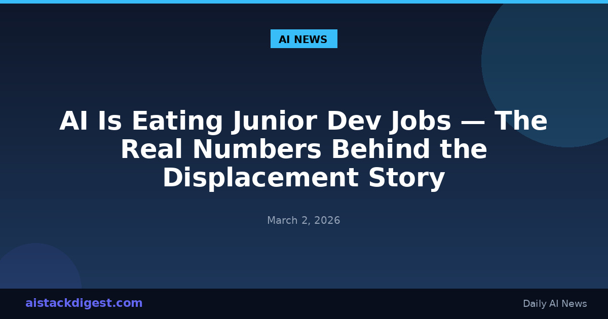 AI Is Eating Junior Dev Jobs — The Real Numbers Behind the Displacement Story