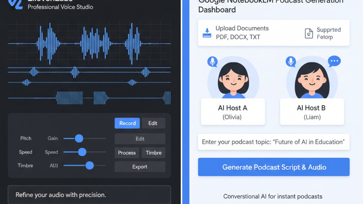 ElevenLabs vs Google NotebookLM Audio 2026: AI Voice Generation & Podcast Creation Showdown
