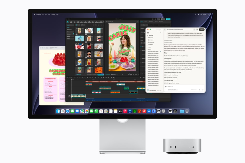 Apple M6 Mac Mini running agentic AI workflows — official Apple press image