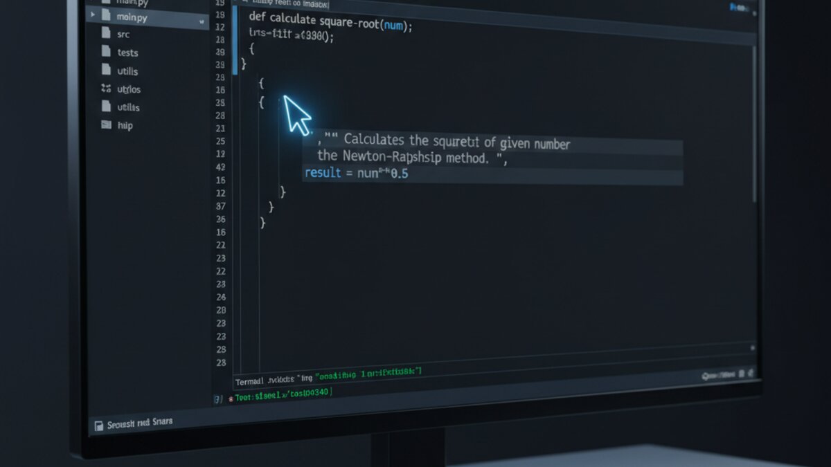 Cursor AI coding assistant showing intelligent autocomplete in a dark code editor