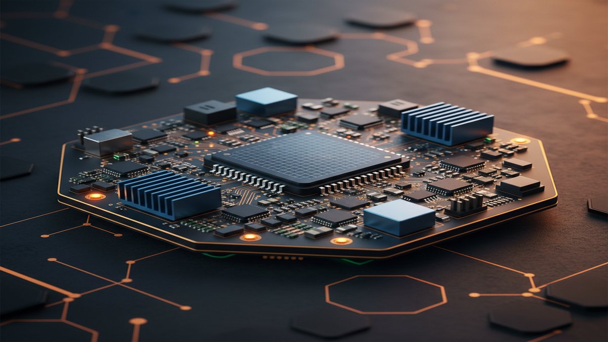 OpenTPU open-source AI accelerator chip hardware — custom PCB with tensor processing unit, electronics close-up